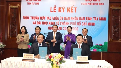 Tay Ninh assina acordo de cooperação com a Universidade de Economia da Cidade de Ho Chi Minh para o período de 2026 a 2030.