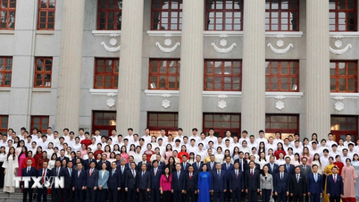 Generalsekretär und Präsident To Lam besucht die historische Stätte des Zentraluniversitätscampus in China.