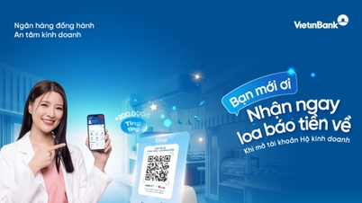 O VietinBank doa alto-falantes com notificações de recebimento de dinheiro, acompanhando as empresas em sua transformação digital.