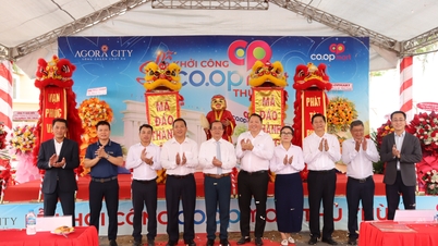 ការសាងសង់ផ្សារទំនើប Co.opmart ចាប់ផ្តើមនៅគម្រោង Agora City ក្នុងឃុំ Thu Thua។