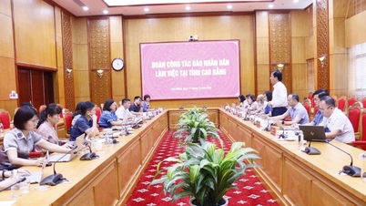 Delegationen från tidningen Nhan Dan arbetade med Cao Bang-provinsen.