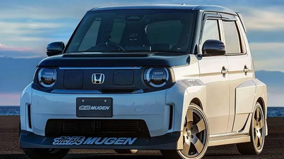 Detaily „malinkého“ vozu Honda Super-One upraveného společností Mugen, který mu dodává robustní vzhled připomínající závodní motorku.