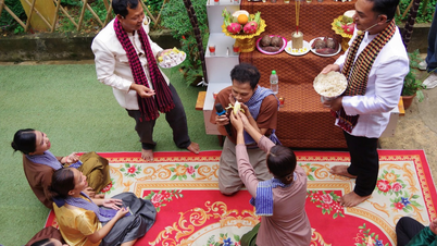 Levendige kleuren van het Ok Om Bok-maanfeest van het Khmer-volk.