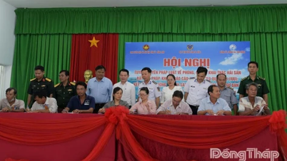 Organisation du programme « Accompagnement des pêcheurs par les garde-côtes » à Dong Thap.