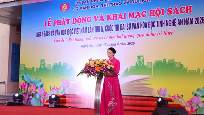 Ceremonia de lanzamiento e inauguración del 5º Día del Libro y la Cultura de la Lectura de Vietnam, junto con el lanzamiento del Concurso de Embajadores de la Cultura de la Lectura de la Provincia de Nghe An 2026.