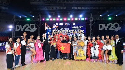 Het Vietnamese danssportteam wint 6 gouden medailles en staat daarmee op de eerste plaats in Zuidoost-Azië.