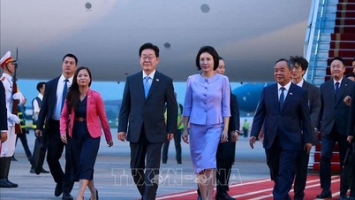 Tổng thống Hàn Quốc Lee Jae Myung và Phu nhân đến Hà Nội, bắt đầu thăm cấp Nhà nước tới Việt Nam