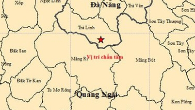 Lima gempa bumi berturut-turut melanda Da Nang dan Quang Ngai pada pagi 22 April.