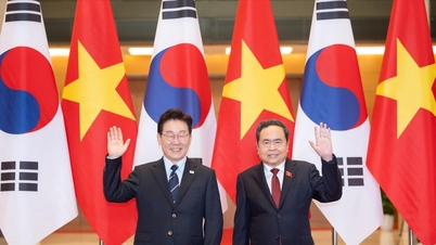 O presidente da Assembleia Nacional, Tran Thanh Man, reúne-se com o presidente da Coreia do Sul.