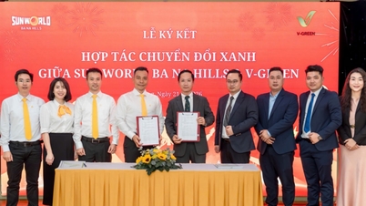 V-Green اور Sun Group نے Sun World Ba Na Hills پر الیکٹرک گاڑیوں کے چارجنگ اسٹیشنز کی تنصیب کے لیے تعاون کیا۔