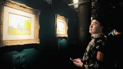 La primera gran exposición de pinturas del rey Hàm Nghi se celebra en Hanói.