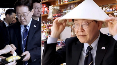 Vídeo mostra o presidente sul-coreano usando alegremente um chapéu cônico e comendo durian enquanto passeia por Hanói.