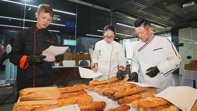 Bakere konkurrerer i vietnamesisk og fransk kokkekunst på brødfestivalen.