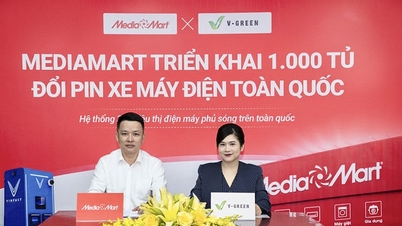 V-Green and MediaMart collaborate to install 1,000 VinFast electric vehicle battery swapping cabinets nationwide.