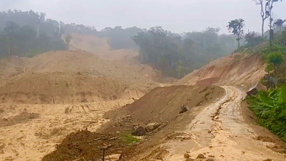 हंग सोन कम्यून में हुए भीषण भूस्खलन से महत्वपूर्ण सीमावर्ती सड़क को खतरा पैदा हो गया है।