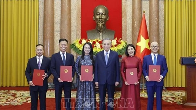 董林総書記兼総統が、5人の大使への任命決定を伝える式典を主宰した。