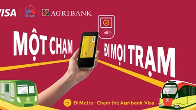 Con la carta Visa Agribank, nella metropolitana di Hanoi, "Un solo tocco: raggiungi qualsiasi stazione".