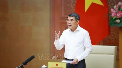 Premiér Le Minh Hung spolupracuje s vedoucími pracovníky ministerstva stavebnictví.