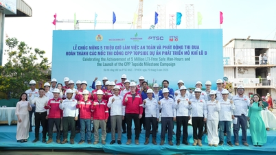 PTSC សម្រេចបានម៉ោងធ្វើការសុវត្ថិភាពចំនួន 5 លានម៉ោង និងបើកយុទ្ធនាការមួយដើម្បីពន្លឿនការបញ្ចប់គម្រោងអភិវឌ្ឍន៍វាលឧស្ម័នប្លុក B នៃ CPP Topside (EPCI#1)។