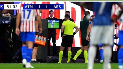 Explaining the referee's controversial decision in the Atletico 1-1 Arsenal match.