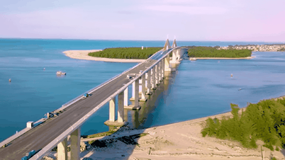 ស្ពានសមុទ្រ Thận An ដែលចំណាយថវិកាចំនួន ២,៤ ទ្រីលានដុង និងវែងជាងគេនៅភាគកណ្តាលវៀតណាម ត្រូវបានសម្ពោធដាក់ឲ្យប្រើប្រាស់នៅទីក្រុង Hue។