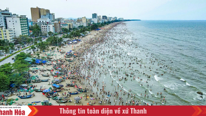 De stranden van Sam Son en Hai Tien kenden een enorme toename van het aantal toeristen tijdens de vakantieperiode van 30 april tot 1 mei.