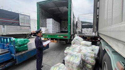 Customs officials maintain the flow of goods throughout the holiday.