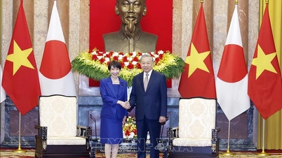 Sekretaris Jenderal dan Presiden To Lam menerima Perdana Menteri Jepang.