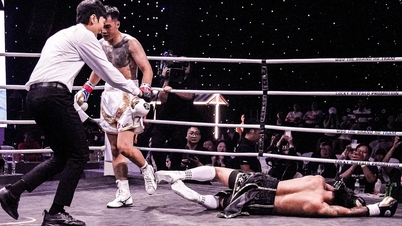 Vietnamský boxer zasadil smrtící levý hák a knokautem zvítězil nad thajským boxerem.