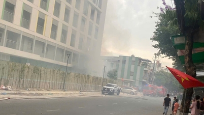 Incendie au sous-sol du nouveau bâtiment du centre médical Lien Chieu, probablement dû à des travaux de soudure.