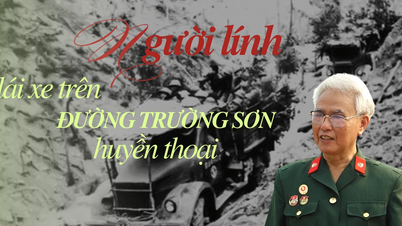 ทหารนายนั้นขับรถไปตามถนนตรวงเซินอันเลื่องชื่อ