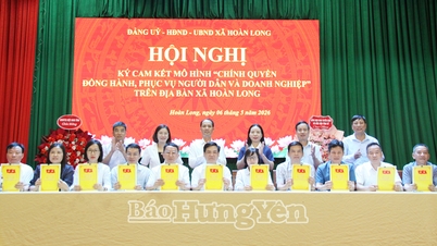 Comune di Hoan Long: lancio del modello "Mobilitazione di massa efficace 1+10" e del modello "Governo al fianco e al servizio dei cittadini e delle imprese".