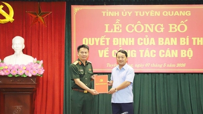 Tuyen Quang announces the Decision of the Party Central Committee on personnel matters.