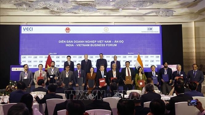 Sekretaris Jenderal dan Presiden To Lam menyaksikan upacara penandatanganan perjanjian kerja sama antara Vietnam dan India.