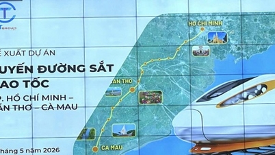 Skala laluan kereta api berkelajuan tinggi Bandar Raya Ho Chi Minh - Can Tho - Ca Mau yang dicadangkan oleh CT Group.