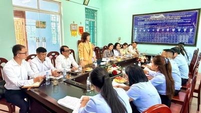Departemen Manajemen dan Pengawasan Lembaga Kredit bekerja sama dengan Cabang Regional 8 Bank Negara Vietnam untuk menyelesaikan Buku Panduan Penanganan Dana Kredit Lemah.