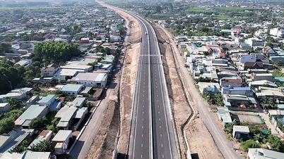 [Afbeelding] Overzicht van de laatste 16 km van de snelweg Bien Hoa - Vung Tau, die binnenkort voor het verkeer wordt opengesteld.