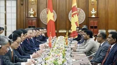 El Secretario General y Presidente de Vietnam mantuvo conversaciones con el Presidente de Sri Lanka.
