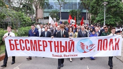 The Russian Embassy organized a 'Immortal Regiment' parade to commemorate Victory Day over Nazism.