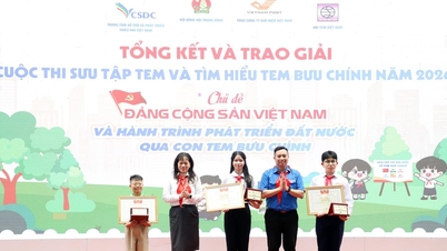 Des étudiants de Da Nang remportent le premier prix d'un concours de collection et de recherche de timbres-poste.