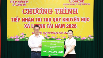 Goertek Vina trao 800 triệu đồng khuyến học cho xã Lương Tài và phường Tân An