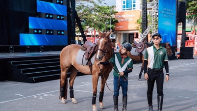 A magnífica trupe de teatro equestre fez sua estreia no Festival de Marionetes de Hai Phong.