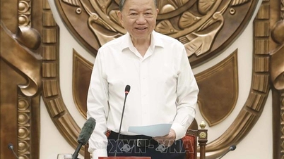 Sekretaris Jenderal dan Presiden To Lam bekerja di Kantor Presiden.
