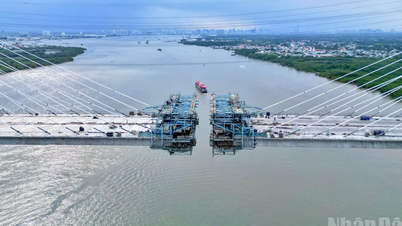 [Ảnh] Công trường cầu Phước Khánh tất bật cho ngày hợp long