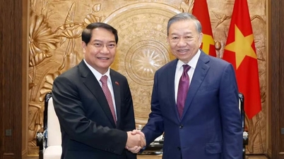 Tổng Bí thư, Chủ tịch nước Tô Lâm tiếp Bí thư Thành ủy, Chủ tịch HĐND thủ đô Vientiane, Lào