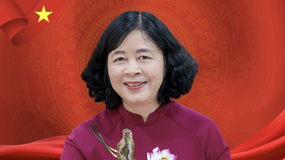 Portrait of a female Politburo member serving as Chairperson of the Central Committee of the Vietnam Fatherland Front.