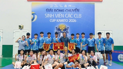 L'équipe de volley-ball de l'Université d'éducation de Hanoï a fait sensation lors du tournoi de volley-ball étudiant Kamito Cup 2026.