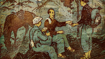 تصویر هوشی مین در جریان هنر ویتنامی.