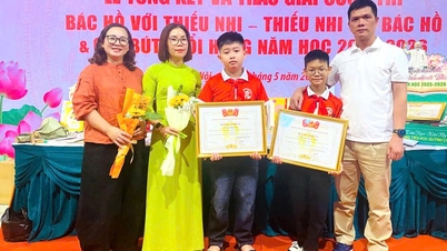 សាលាបឋមសិក្សា Phan Thiet បានឈ្នះរង្វាន់ពីរនៅក្នុងការប្រកួត "ពូហូជាមួយកុមារ - កុមារជាមួយពូហូ"។