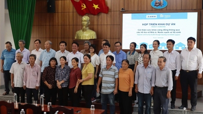 VUFO Tay Ninh - Comitetul Frontului Patriei Vietnamului din districtul Tan An: Lansarea unui proiect de construire a unor case, toalete și instalații de stocare a apei.